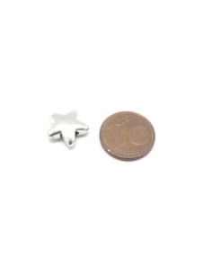 Perles étoile en métal argenté 12mm 2