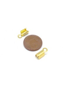 40 Embouts serre fil en métal doré 4mm x 10,5mm pour cordon de 2mm 2