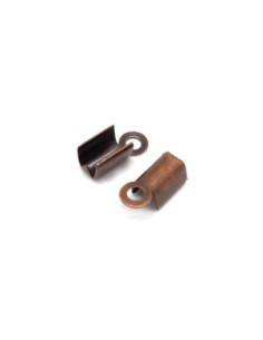 40 Embouts serre fil en métal cuivré 4mm x 10,5mm pour cordon de 2mm