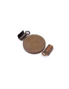 40 Embouts serre fil en métal cuivré 4mm x 10,5mm pour cordon de 2mm 2