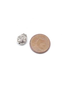 15 Perles en métal argenté motif celtique ethnique forme goutte, poire 2
