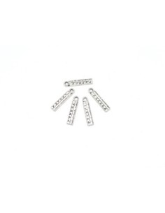 Breloque mètre en métal argenté 24mm x 5mm 2