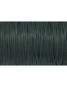 Cordon coton ciré 1,5mm de couleur vert sapin