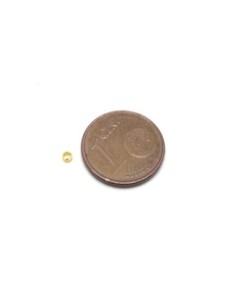 Lot de 400 Perles à écraser métal doré 2mm 2