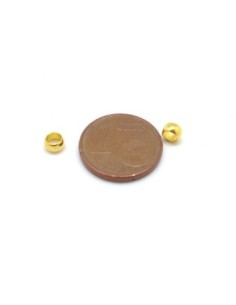 75 Perles à écraser métal dore 4mm 2