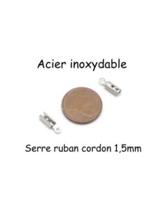 Embouts serre fil en acier inoxydable pour cordon de 1,5mm 2