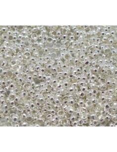 Perles à écraser métal argenté blanc 2,5mm