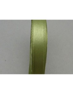 Ruban plat brillant de couleur vert pistache 9,5mm 2