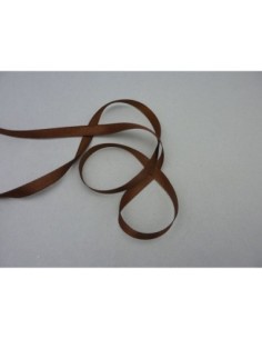 Ruban satiné marron châtaigne 10mm