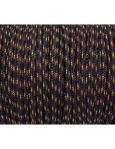 paracorde 3mm cordon nylon tressé, gainé noir jaune rouge
