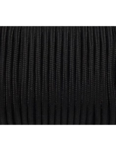 paracorde 3mm cordon nylon tressé, gainé noir