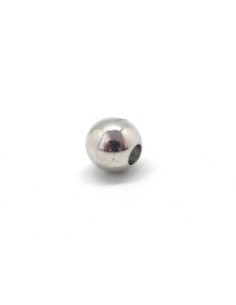 Fermoir aimanté boule pour cordon de 3,5mm en métal argenté