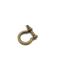 Grand Fermoir manille en métal de couleur bronze pour lanière 8mm