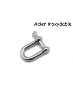 Fermoir manille en acier inoxydable rectangle