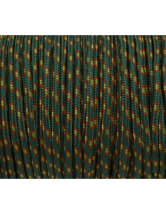 paracorde 3mm cordon nylon tressé corde nylon gainé vert kaki, vert anis et rouge