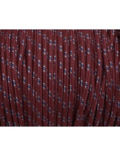 paracorde 3mm cordon nylon tressé grenat, blanc, bleu marine