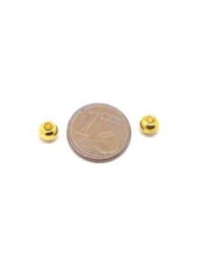 Perle ronde en métal doré lisse 5mm  trou 2mm 2