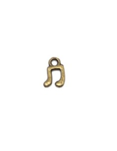 Charm note de musique en métal bronze