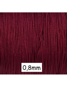 Fil de jade 0,8mm rouge grenat idéal bracelet fin avec noeud coulissant