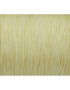 Fil de jade 0,8mm de couleur blanc écru, cassé - fil nylon synthétique tressé 2