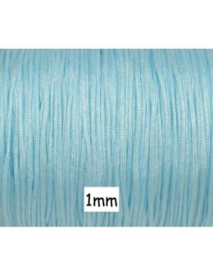 Fil de jade 1mm de couleur bleu ciel - idéal noeud coulissant - WRAP - SHAMBALLA