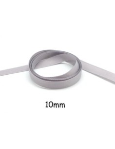 ruban gros grain de largeur 10mm souple uni gris perle, gris clair