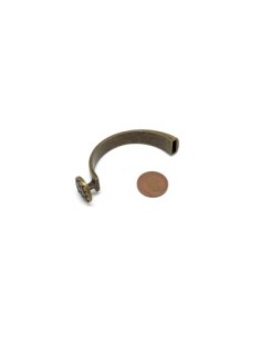 demi jonc en métal de couleur bronze pour création de bracelet en cuir 2