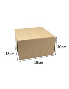 Boite cadeau rectangle uni couleur kraft marron à monter soi même