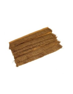 Galon frange marron noisette en polyester et coton pour customisation, embellissement