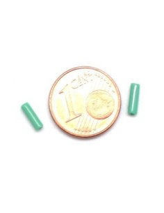 Perle de rocaille tube 6,5mmx2mm vert amande pas chère 2