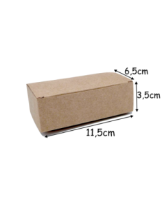 Boite cadeau uni couleur kraft marron à monter soi même 115x65x35mm