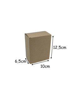 Boite cadeau rectangle uni couleur kraft marron à monter soi même 125x100x60mm