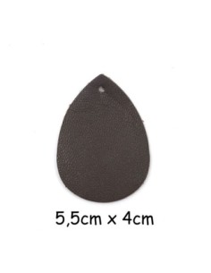 Pendentif cuir de couleur marron en forme de goutte pour collier