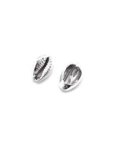 Perle coquillage cauris argenté 17mm - 20mm