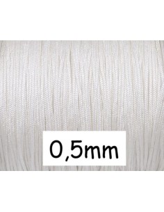 Fil de jade fin blanc - idéal bracelet Shamballa