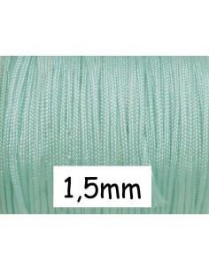 Fil de jade 1,5mm bleu pastel pour création bijoux