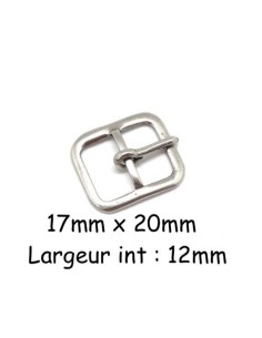 Fermoir boucle de sac, ceinture pour lanière de 12mm en métal argenté