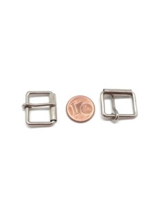 Fermoir boucle de ceinture à rouleau pour lanière de 16mm en métal argenté sac, cartable 2