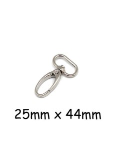Grand Mousqueton argenté pour anse de sac, porte clé pour lanière de 20mm