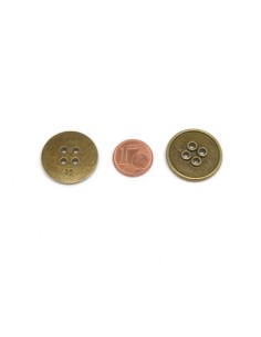 Bouton connecteur en métal de couleur bronze 23mm 2