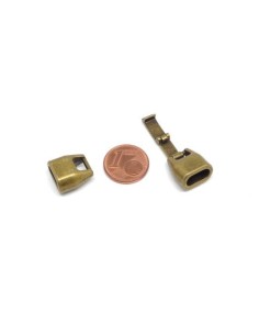 Fermoir clip bronze pour cuir régaliz pas cher 2