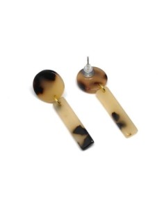 Kit boucle d'oreille résine style léopard pas cher 2
