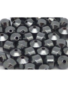 R-2 Perles hématite biconique, lisse 6mm