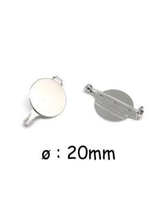 Support broche argenté 20mm pas cher