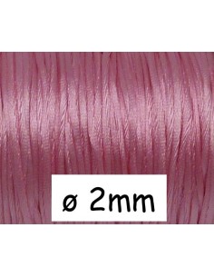 Cordon queue de rat 2mm rose barbe à papa 