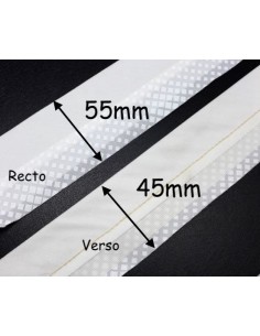 Hausse de ceinture blanc ivoire uni et carreau pour création couture 2