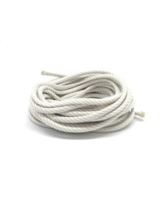 Cordon tressé polyester 3mm beige et écru pour sweat à capuche 2