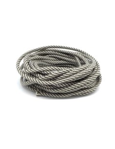 Cordon tressé 3mm en polyester vert kaki et beige pas cher pour couture 2