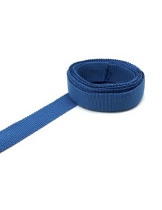 Ruban gros grain tradition bleu jean 20mm en coton 2