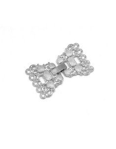 Fermoir à clip en métal argenté pour bracelet à 5 rangs
